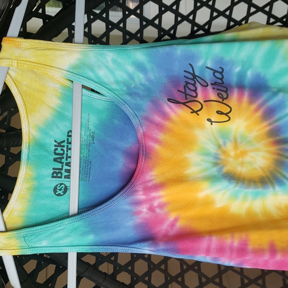 ✌ Stay Weird tie dye tank